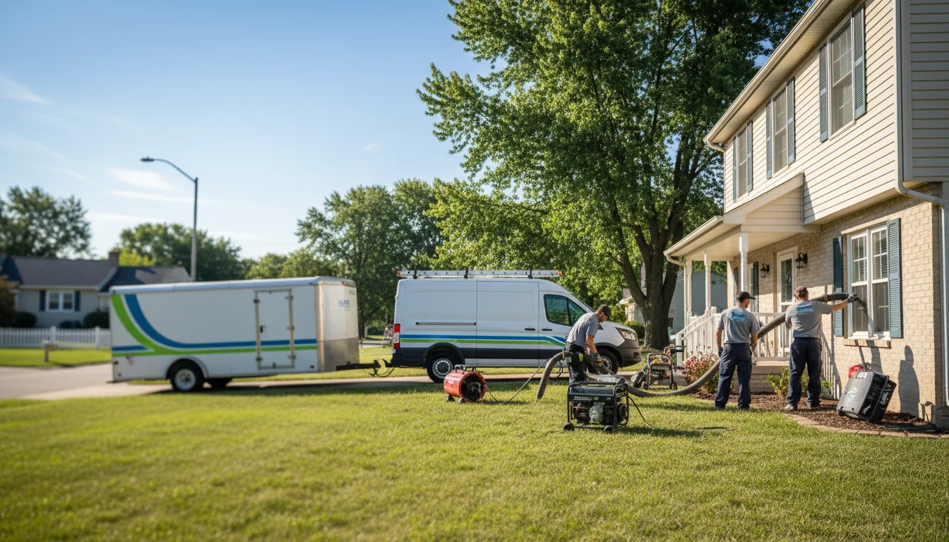 Flooded Basement Restoration And Cleanup With Repair in Martinsville, OH near me